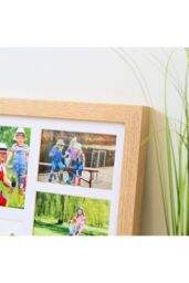 "MijMoj Design Five Aperture 6""x4"" Solid Natural Oak Photo Frame - Multi Photo Gallery Frame in Light Oak" - thumbnail 4