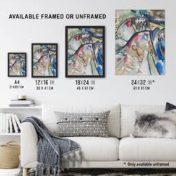 "Artery8 Improvisation 21A Abstract Landscape Kandinsky Wall Art Poster Print - Size: W12"" x H16""" - thumbnail 3