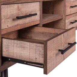 Wyld and Coco TV Stand for 57-Inch TV Light Brown - 2 Shelves 4 Drawers - thumbnail 7