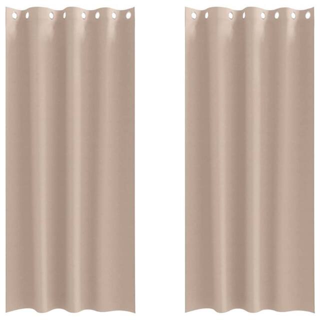 Berkfield Home Curtains with Curtains 2 pcs Taupe 245 x 140 cm Polyester - image 1