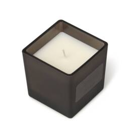 French Connection Grey Glass Candle with Lid Oud & Wood 190g Single Wick in Black - thumbnail 3