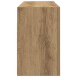 Berkfield Home Bathroom Wall Cabinet Artisan Oak 80x25x40 cm Engineered Wood in Brown - Size: 80 x 25 x 40 cm - thumbnail 7