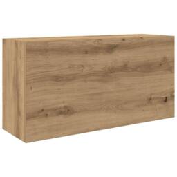 Berkfield Home Bathroom Wall Cabinet Artisan Oak 80x25x40 cm Engineered Wood in Brown - Size: 80 x 25 x 40 cm - thumbnail 1