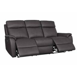 Aspire Kingsmere 3 + 2 + 1 Power Recliner Sofa Suite in Real Leather in Charcoal - thumbnail 2