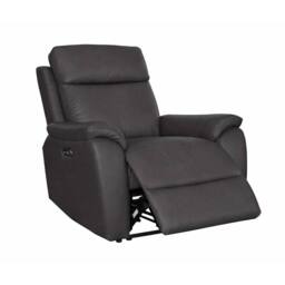 Aspire Kingsmere 3 + 2 + 1 Power Recliner Sofa Suite in Real Leather in Charcoal - thumbnail 6