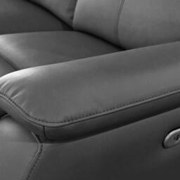 Aspire Kingsmere 3 + 2 + 1 Power Recliner Sofa Suite in Real Leather in Charcoal - thumbnail 8