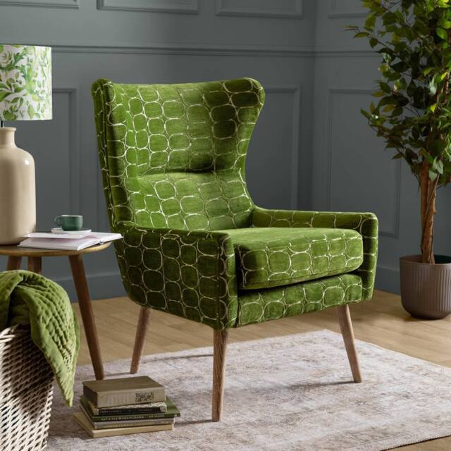 Voyage Maison Oswald Velvet Chair in Green - image 1