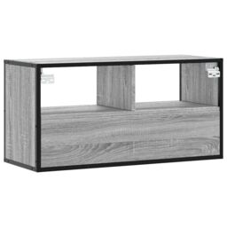 Berkfield Home TV Cabinet Grey Sonoma 80x31x39.5 cm Engineered Wood & Metal - thumbnail 6