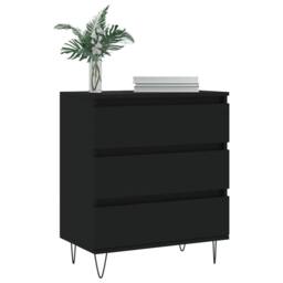 Berkfield Home Sideboard Black 60x35x70 cm Engineered Wood - Size: 60 x 35 x 70 cm - thumbnail 3