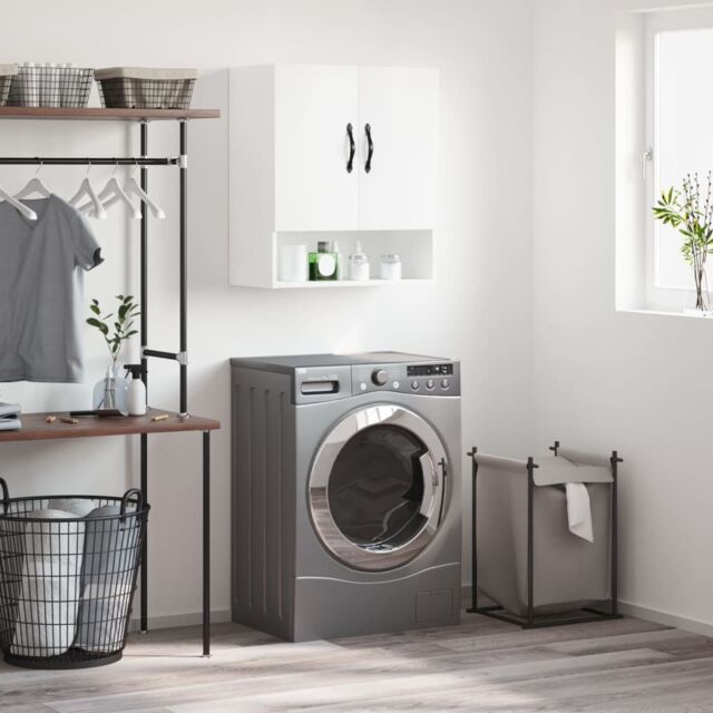 Berkfield Home Wall Cabinet White 60x31x70 cm Engineered Wood - Size: 60 x 31 x 70 cm - image 1
