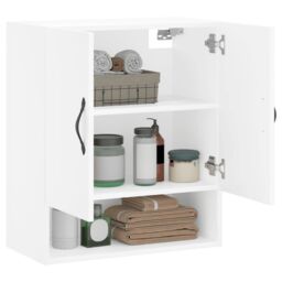 Berkfield Home Wall Cabinet White 60x31x70 cm Engineered Wood - Size: 60 x 31 x 70 cm - thumbnail 3