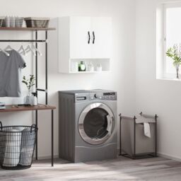 Berkfield Home Wall Cabinet White 60x31x70 cm Engineered Wood - Size: 60 x 31 x 70 cm - thumbnail 1