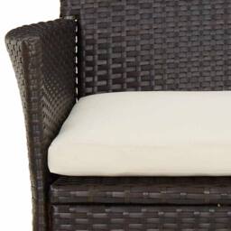 Berkfield Home Beautiful 9 Piece Garden Dining Set with Cushions Brown Poly Rattan - thumbnail 9