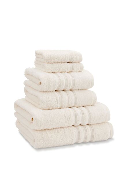 Catherine Lansfield Zero Twist Cotton 6 Piece Towel Bale in Cream - image 1