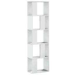 Berkfield Home Decorative Bookcase 5-Tier White 45x23.5x162.5 cm Engineered Wood - thumbnail 3