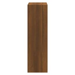 Berkfield Home Shoe Cabinet Brown Oak 63x24x81 cm Engineered Wood - Size: 63 x 24 x 81 cm - thumbnail 5