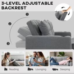 Wyld Haus Rireel Diha Dark Grey 2 Seater Pull Out Sofa Bed in Charcoal - thumbnail 6