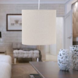 First Choice Lighting Natural Linen 15.5cm Table Lamp Shade - thumbnail 6