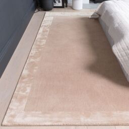 The Rug Shop UK Beige Handmade Luxurious Easy to clean Plain Border Area Rug - Size: 200 cm x 290 cm - thumbnail 1