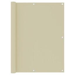Berkfield Home Balcony Screen Cream 120x600 cm Oxford Fabric in Beige - thumbnail 1