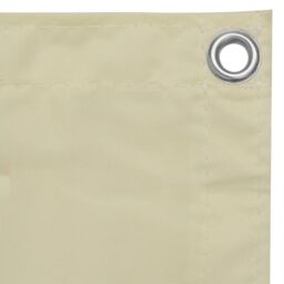 Berkfield Home Balcony Screen Cream 120x600 cm Oxford Fabric in Beige - thumbnail 3
