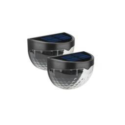Obasyhig Warm Light Pack of 4 Solar 6 LED Water Droplets Fence Lights in Black - thumbnail 3