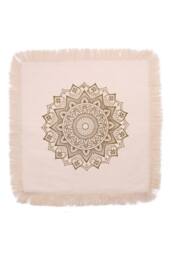 KDMD Bronze Lotus Mandala Cushion Cover 60x60cm - Elegant & Durable - Size: 60x60 cm