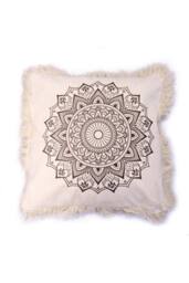 KDMD Bronze Lotus Mandala Cushion Cover 60x60cm - Elegant & Durable - Size: 60x60 cm - thumbnail 2