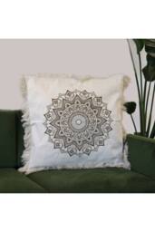 KDMD Bronze Lotus Mandala Cushion Cover 60x60cm - Elegant & Durable - Size: 60x60 cm - thumbnail 4