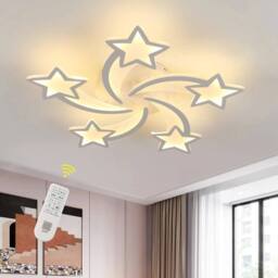 EONLION 50W LED Star Shape Dimmable with Remote Lamp Kids Room Lighting in White - thumbnail 1