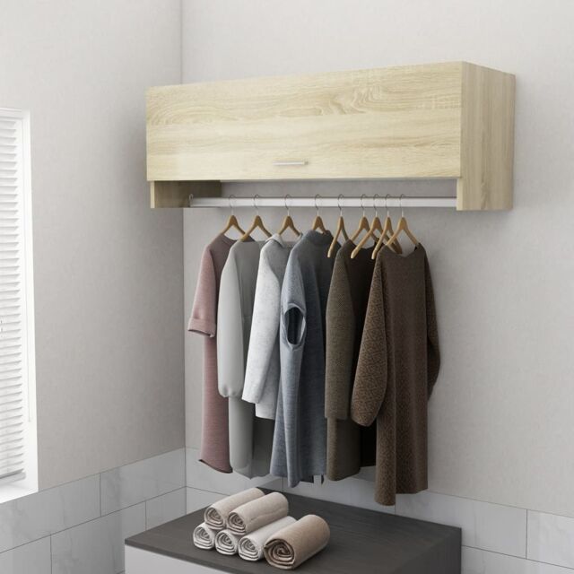 Berkfield Home Wardrobe Sonoma Oak 100x32.5x35 cm Engineered Wood in Brown - image 1
