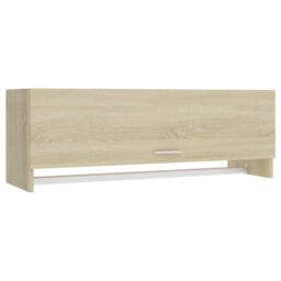 Berkfield Home Wardrobe Sonoma Oak 100x32.5x35 cm Engineered Wood in Brown - thumbnail 2