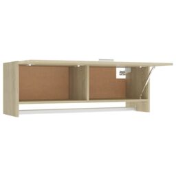 Berkfield Home Wardrobe Sonoma Oak 100x32.5x35 cm Engineered Wood in Brown - thumbnail 5