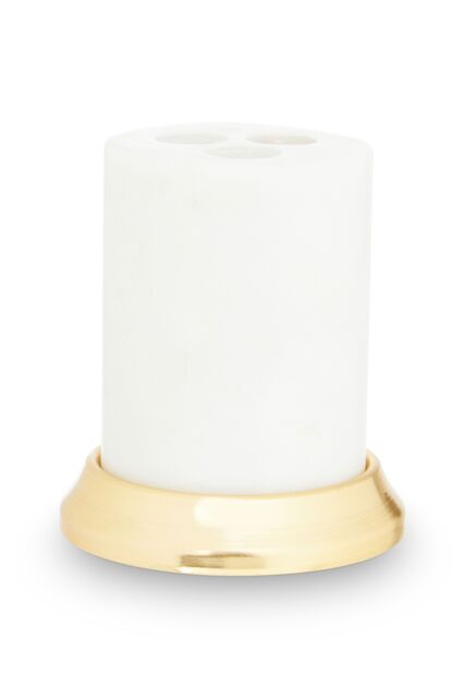 Orsina Mako White Marble Toothbrush Holder - image 1