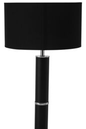 Orsina Black Snake Leather Effect Floor Lamp, Faux Snakeskin Standing Lamp With Black Fabric Shade, Floor Light - thumbnail 5