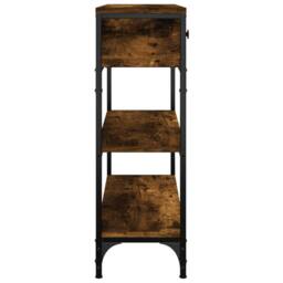 Berkfield Home Console Table Smoked Oak 72.5x25x75 cm Engineered Wood in Brown - thumbnail 7