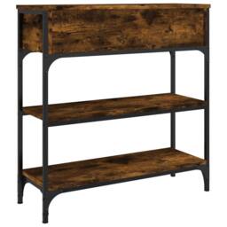 Berkfield Home Console Table Smoked Oak 72.5x25x75 cm Engineered Wood in Brown - thumbnail 8