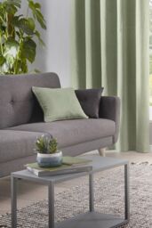 Fusion 'Sorbonne' Luxury Plain Dyed Filled Cushion 100% Cotton in Green - Size: 43 cm x 43 cm - thumbnail 3