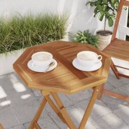 Berkfield Home Table Top 50x50x2.5 cm Octagonal Solid Wood Teak in Brown