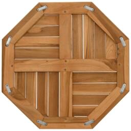 Berkfield Home Table Top 50x50x2.5 cm Octagonal Solid Wood Teak in Brown - thumbnail 5