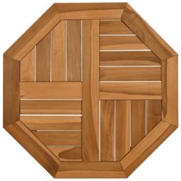Berkfield Home Table Top 50x50x2.5 cm Octagonal Solid Wood Teak in Brown - thumbnail 2