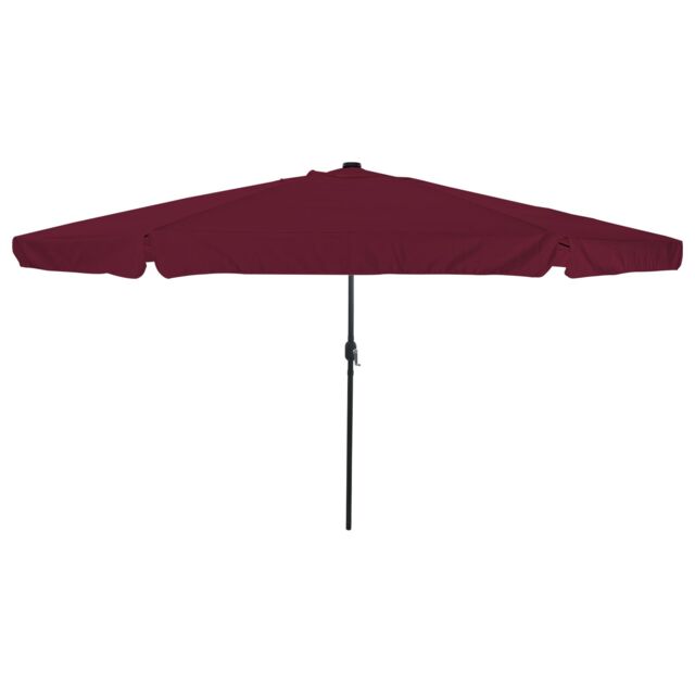 Berkfield Home Garden Parasol with LED Lights 395x245 cm Bordeaux Red - image 1