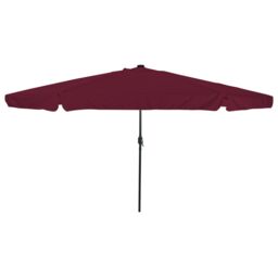 Berkfield Home Garden Parasol with LED Lights 395x245 cm Bordeaux Red - thumbnail 1