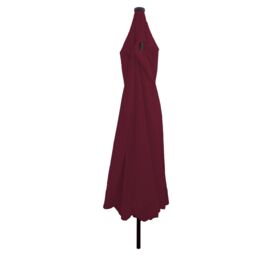 Berkfield Home Garden Parasol with LED Lights 395x245 cm Bordeaux Red - thumbnail 2