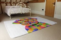 Benjamin Tate Design Amazing Illustration Pop Art Designer Rug in Natural - Size: Large - thumbnail 3