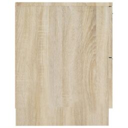 Berkfield Home Bedside Cabinets 2 pcs Sonoma Oak Engineered Wood in Brown - thumbnail 5