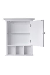 Teamson Home Bathroom Neal Wooden Medicine Cabinet Mirrored Door White - thumbnail 6