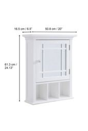 Teamson Home Bathroom Neal Wooden Medicine Cabinet Mirrored Door White - thumbnail 4