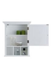 Teamson Home Bathroom Neal Wooden Medicine Cabinet Mirrored Door White - thumbnail 5