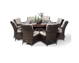 Thats Furniture Arizona Round 8 Seater Rattan Patio Dining Set in Brown - thumbnail 6